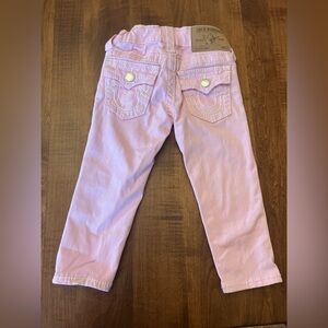 True Religion Pink Girls' pants size 2T good used condition